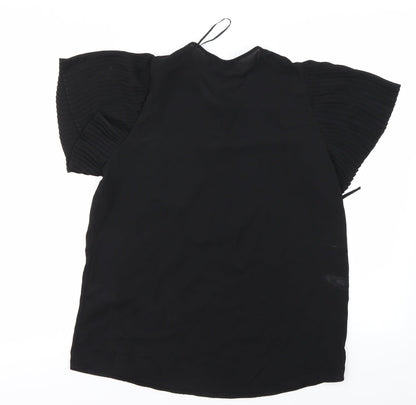 Back view of Atmosphere women’s black basic blouse, size UK 12