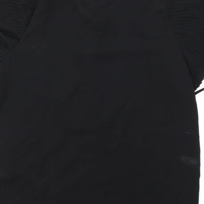 Brand and care label for Atmosphere women’s black basic blouse, size UK 12