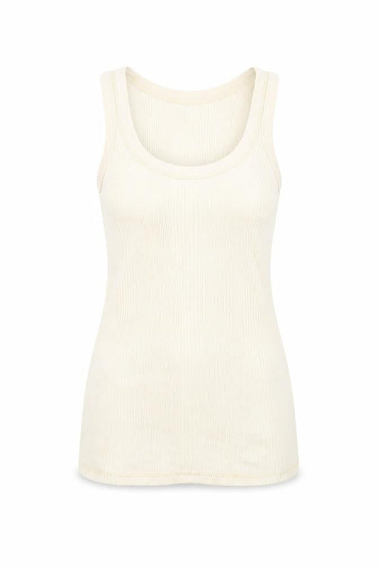 Front view of Preworn women’s yellow basic t-shirt, size UK 10