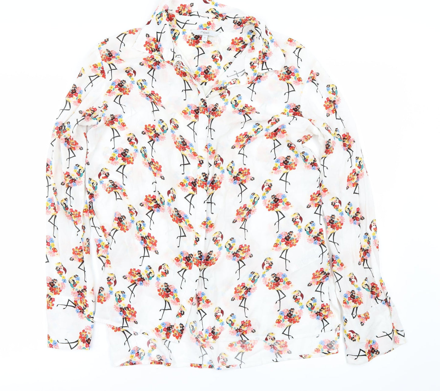 NEXT Womens White   Basic Button-Up Size 10