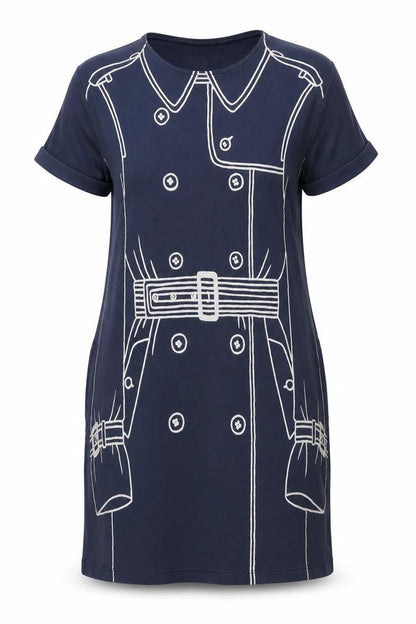Oasis Womens Blue   T-Shirt Dress  Size S