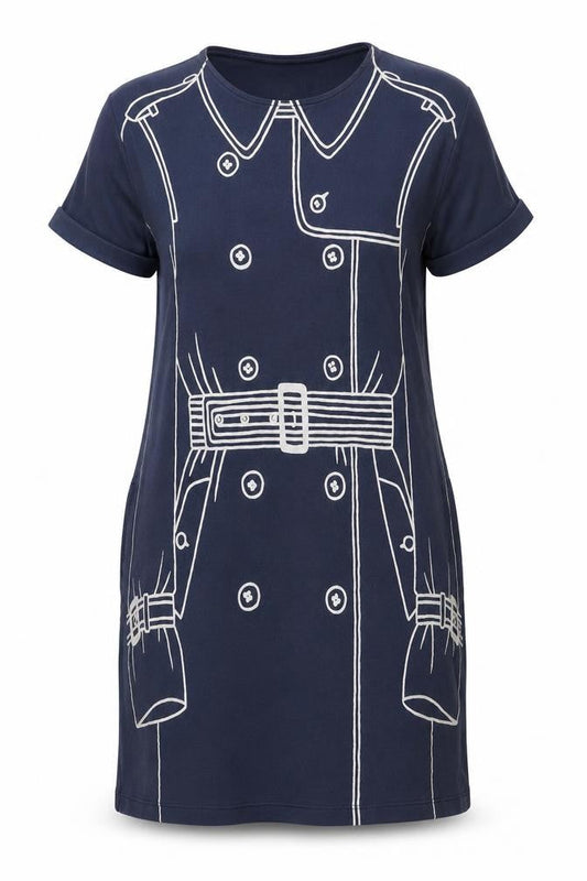 Oasis Womens Blue   T-Shirt Dress  Size S
