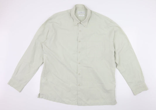 St Micheal Mens Green    Button-Up Size 2XL