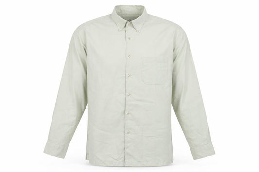 Front view of St Michael men’s green button-up, size 2XL