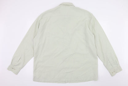 Back view of St Michael men’s green button-up, size 2XL
