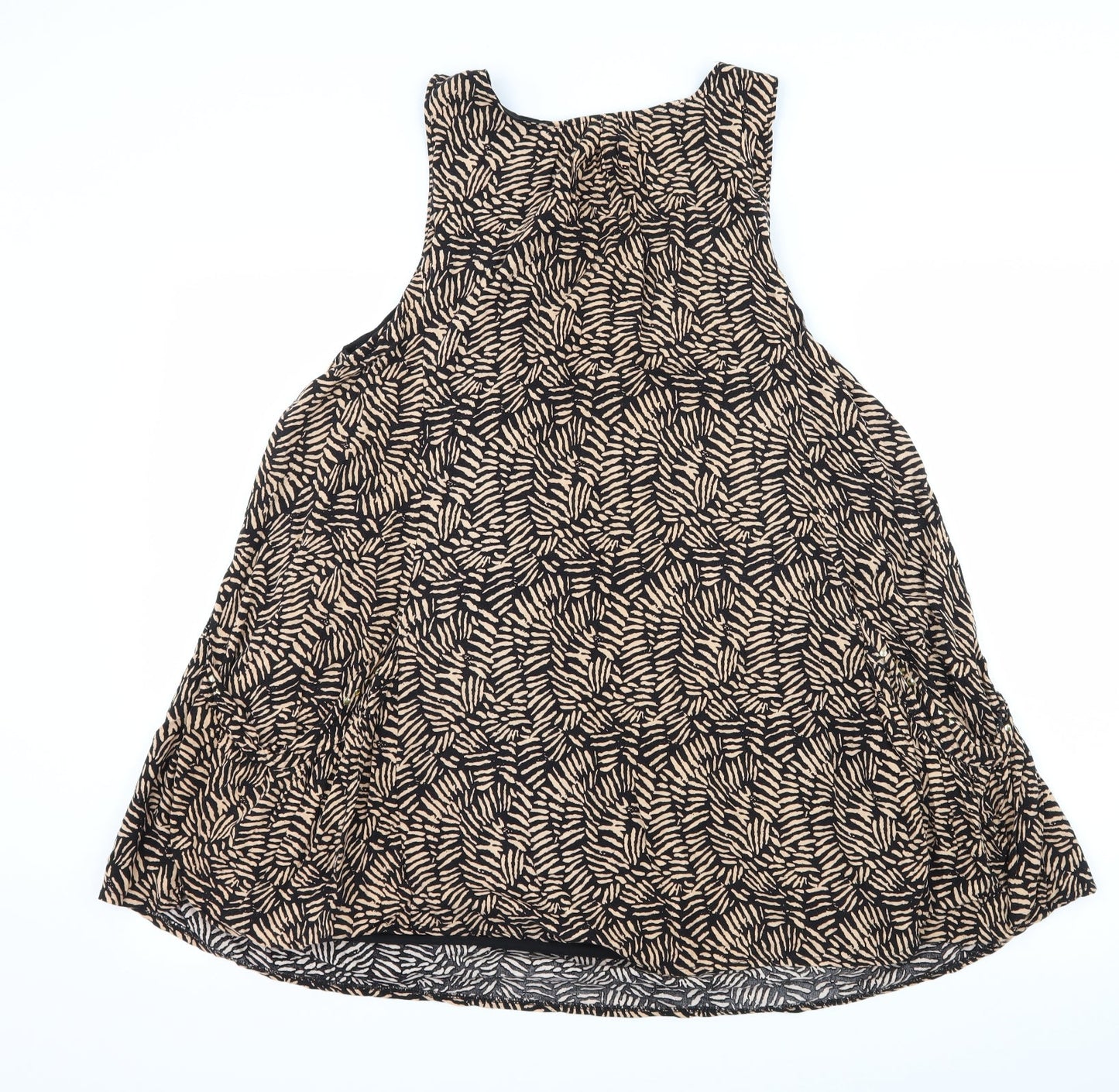 Apricot Womens Brown Geometric  Basic Blouse Size 12
