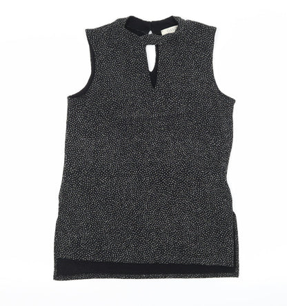 Additional front view of Oasis women’s silver jersey basic blouse, size S
