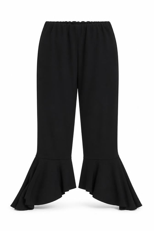 Preworn Womens Black  Jersey Trousers  Size 14 L23 in