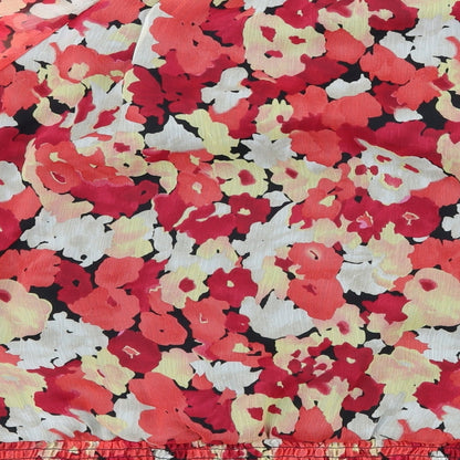 Brand and care label for AGB women’s multicoloured floral basic blouse, size L