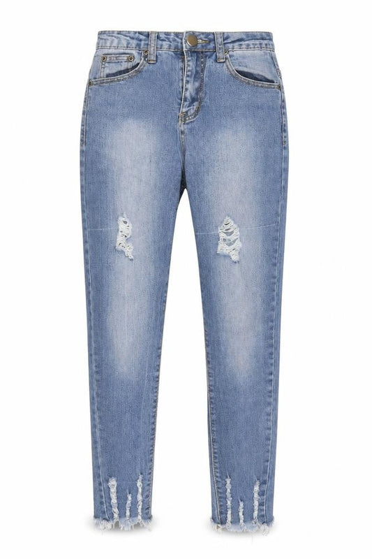 PRETTYLITTLETHING Womens Blue  Denim Skinny Jeans Size 6 L26 in