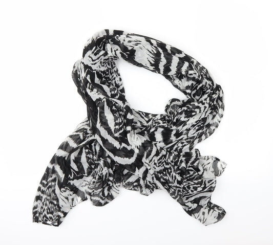 Preworn Womens Black Geometric   Scarf