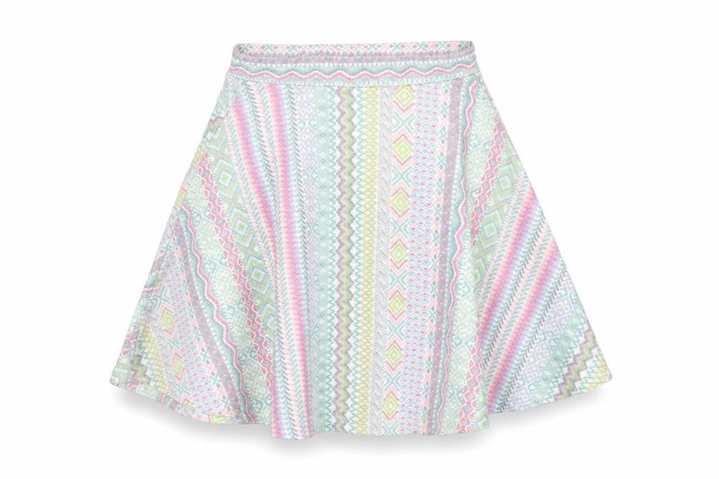 River Island Womens Multicoloured Geometric  Skater Skirt Size 6