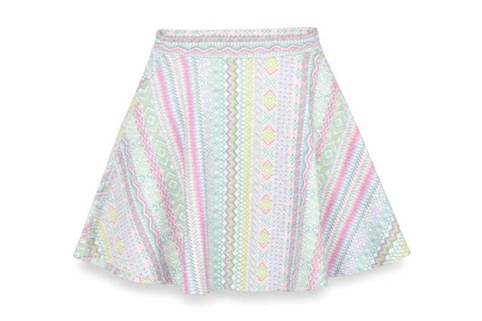 River Island Womens Multicoloured Geometric  Skater Skirt Size 6