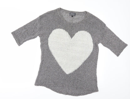 Additional front view of Next women’s silver jumper, size UK 10