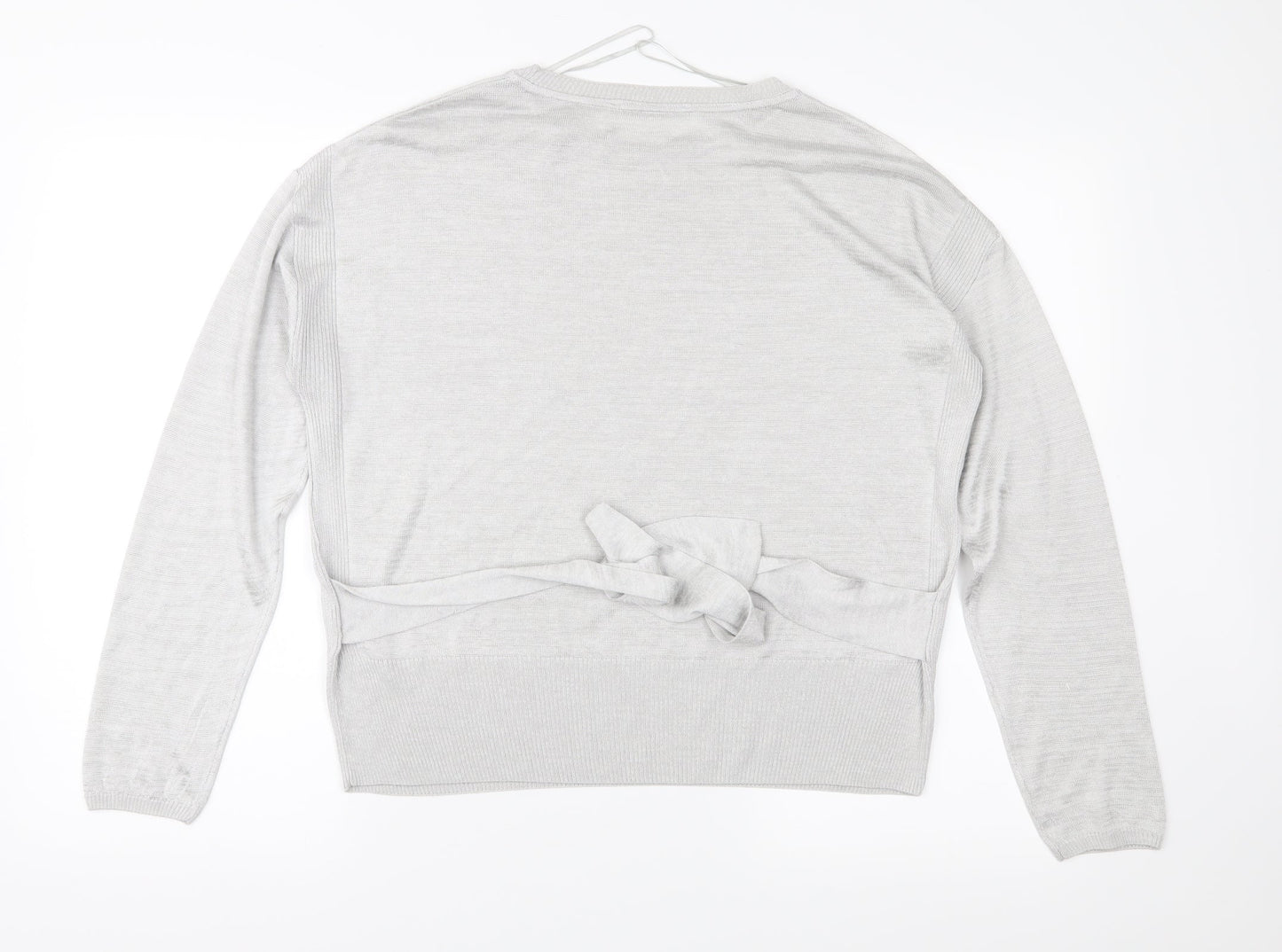 George Womens Silver  Knit Pullover Jumper Size 12