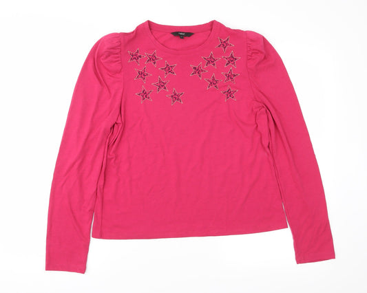 NEXT Womens Pink  Jersey Basic Blouse Size 12