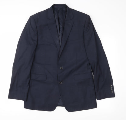 Additional front view of Preworn men’s blue jacket suit jacket, size 40
