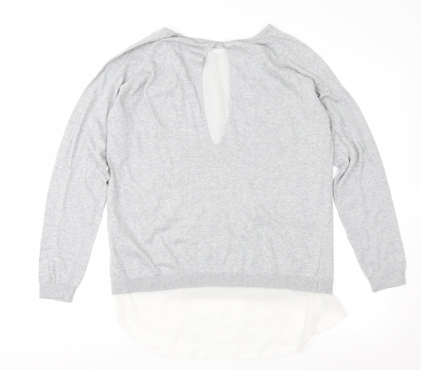 Only Womens Grey  Knit Pullover Jumper Size L
