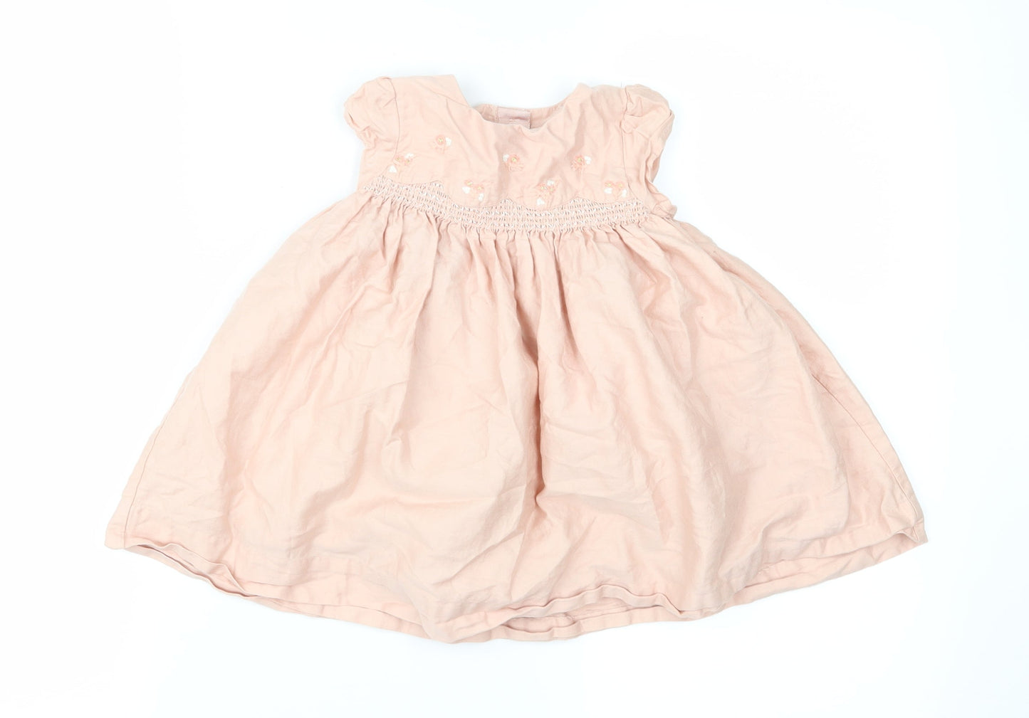 Marks and Spencer Girls Pink   Fit & Flare  Size 9-12 Months