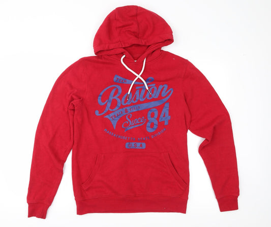 Cedar Wood State Mens Red   Pullover Hoodie Size XS