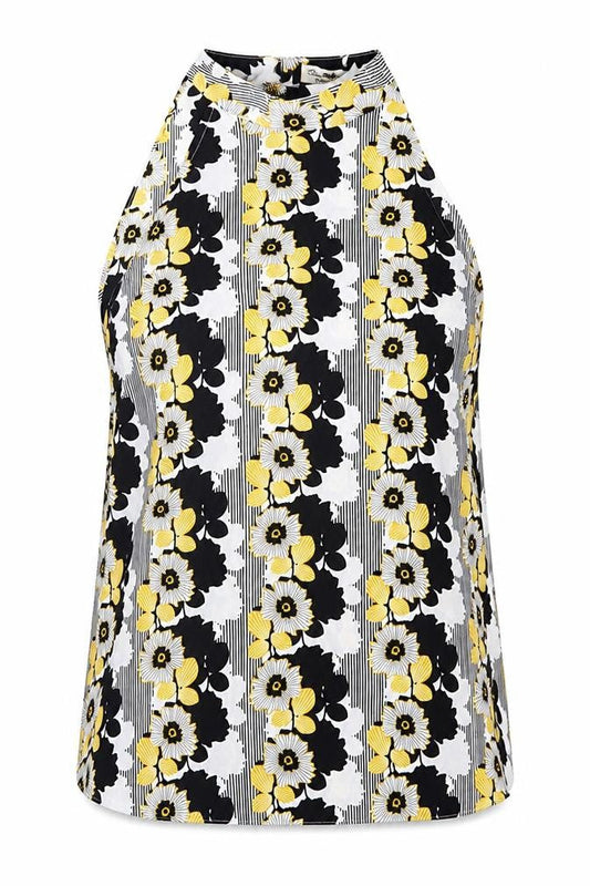 Miss Selfridge Womens Black Floral Chiffon Basic Blouse Size 10