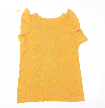 Back view of Next women’s orange knit jumper, size UK 14