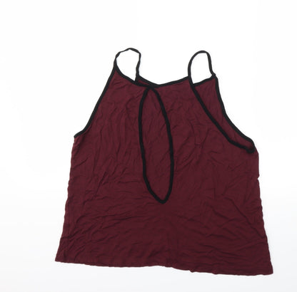 Back view of Atmosphere women’s red basic tank, size UK 14