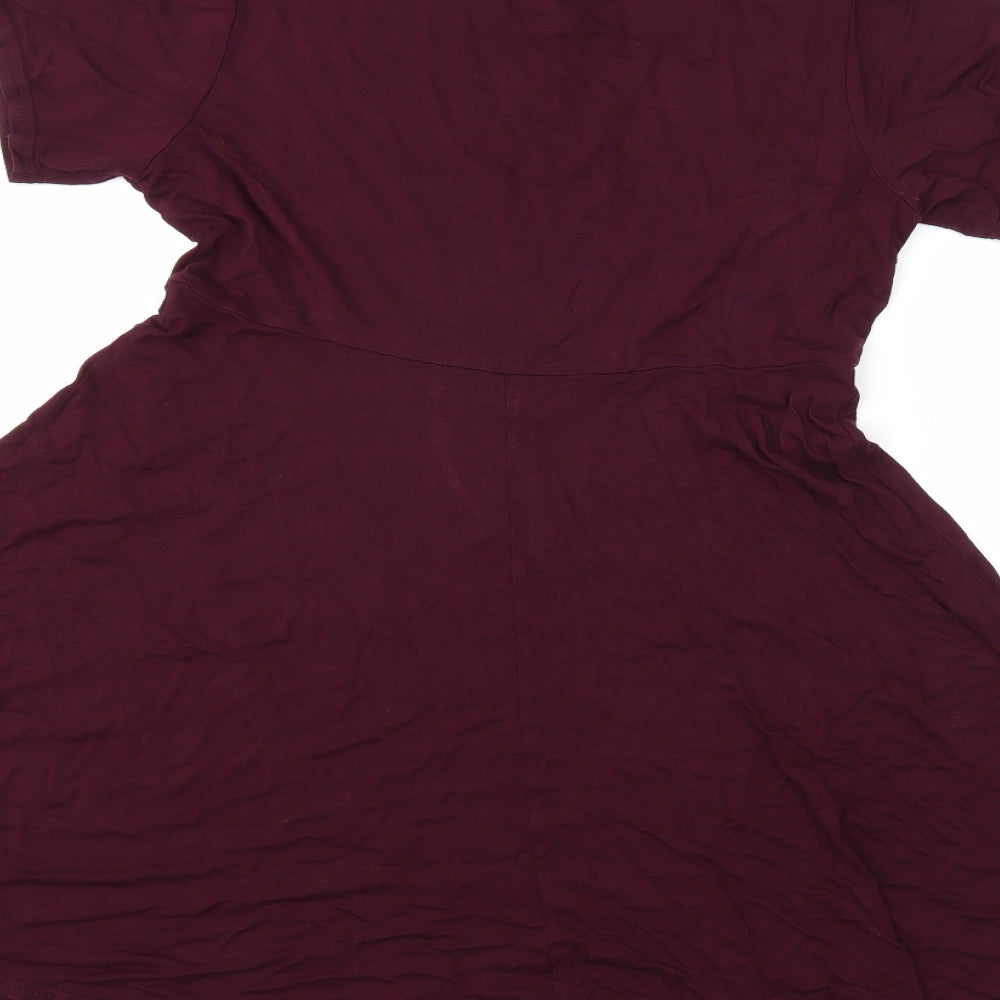 Boohoo Womens Red   Fit & Flare  Size 8