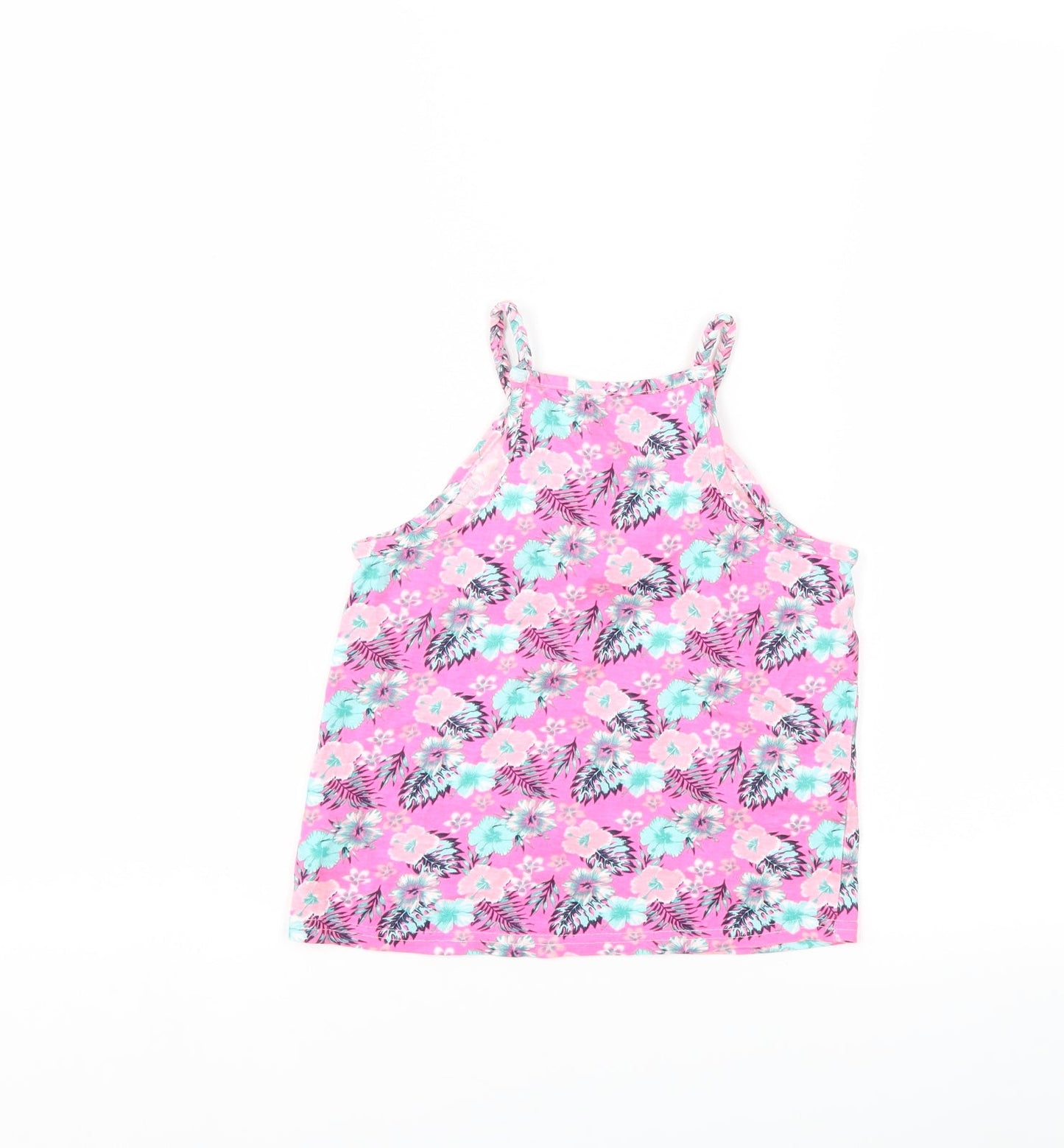 Primark Girls Pink Floral  Basic Tank Size 7-8 Years