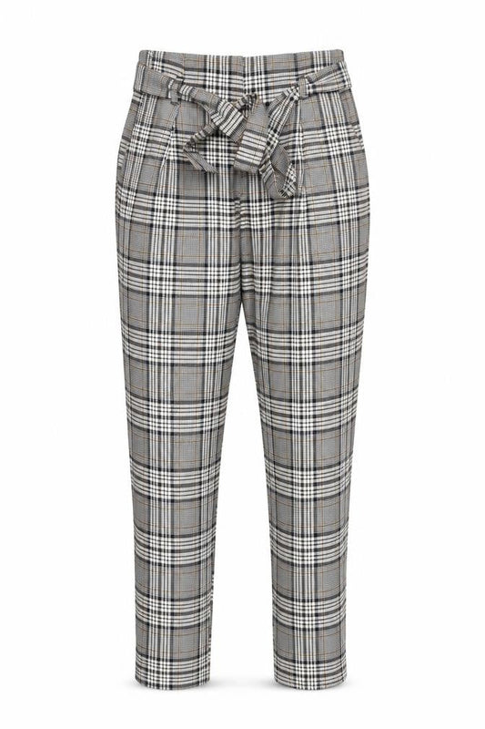 RIVER IS Womens Grey Check  Trousers  Size 10 L25 in