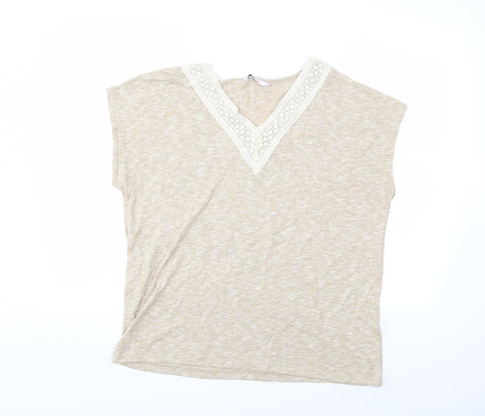 TU Womens Beige  Knit Pullover Jumper Size 16