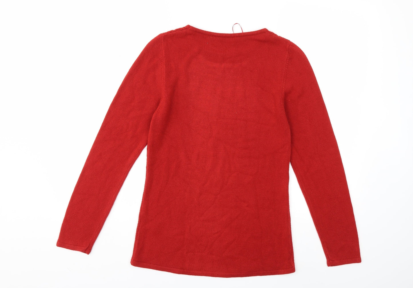 anna rose Womens Red  Knit Pullover Jumper Size M