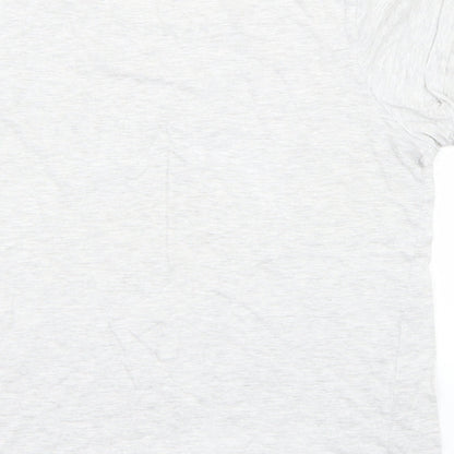 Brand and care label for Primark girls’ grey basic t-shirt, size 12, years