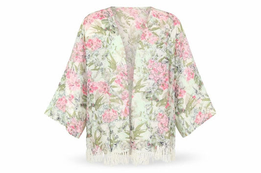 Preworn Womens Green Floral  Basic Blouse Size S