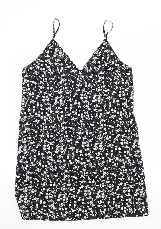 shien Womens Black Floral  Camisole Blouse Size 8