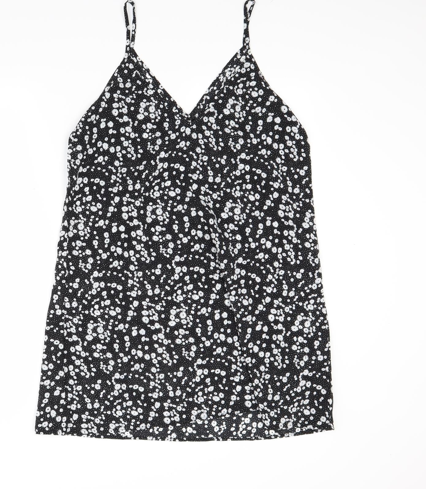 shien Womens Black Floral  Camisole Blouse Size 8