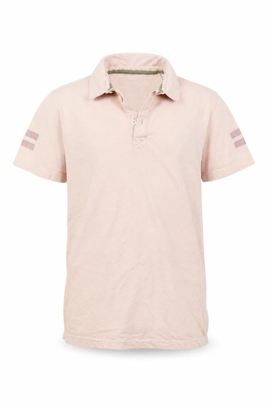 Front view of Matalan boys’ pink basic polo, size 12, years