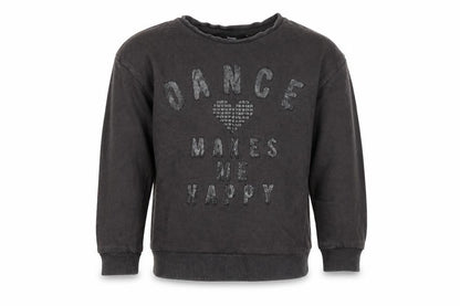 Front view of George girls’ brown pullover sweatshirt, size 5-6, years - dance