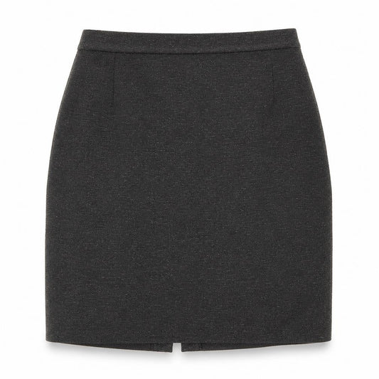 Front view of Preworn women’s green a-line skirt, size UK 12