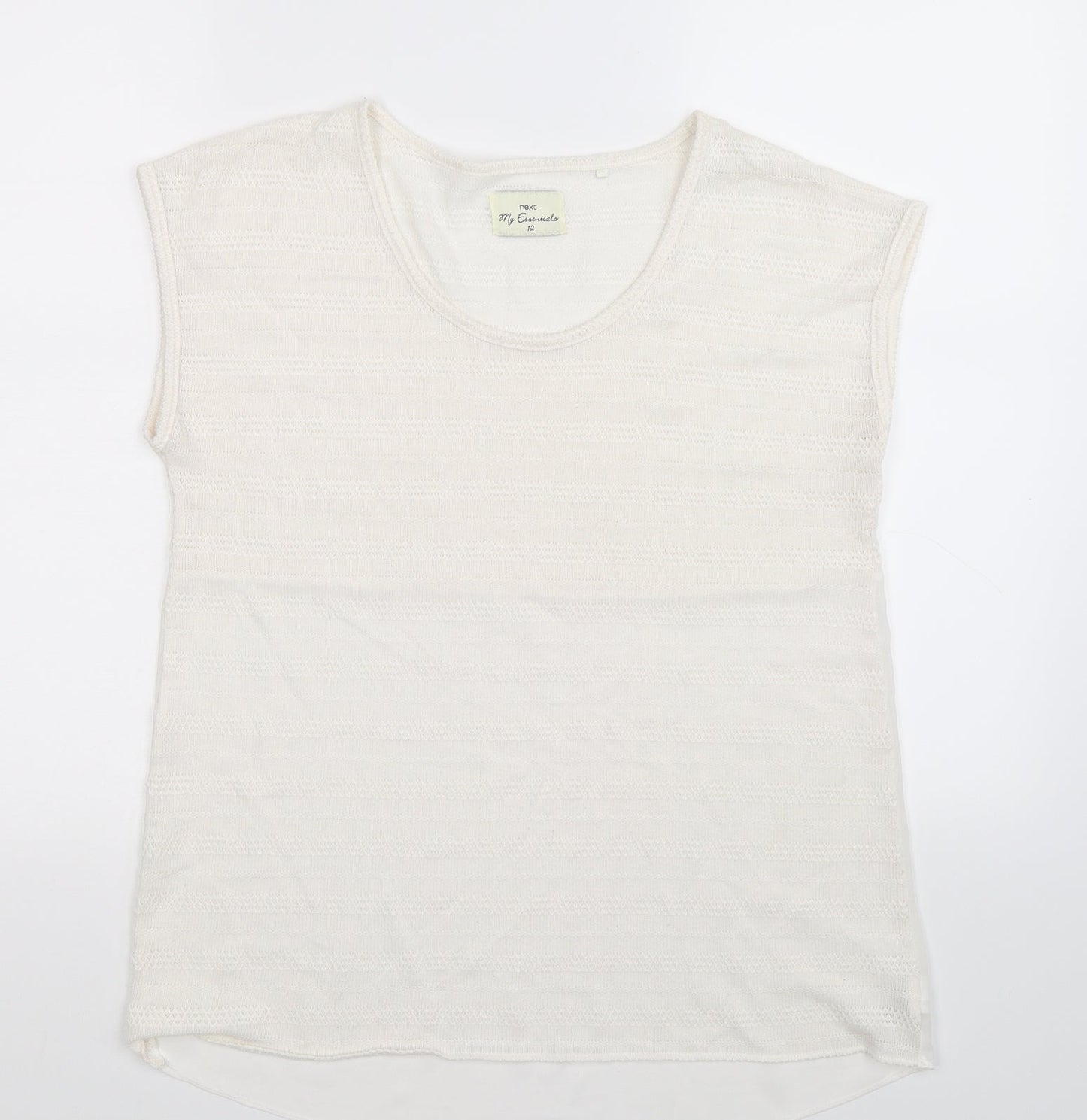 NEXT Womens White  Knit Basic Tank Size 12