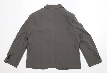 Back view of Du Cloud women’s grey jacket suit jacket, size L