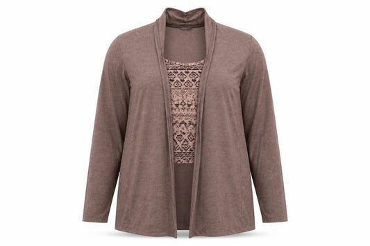 Front view of Marks & Spencer women’s grey jumper, size UK 16