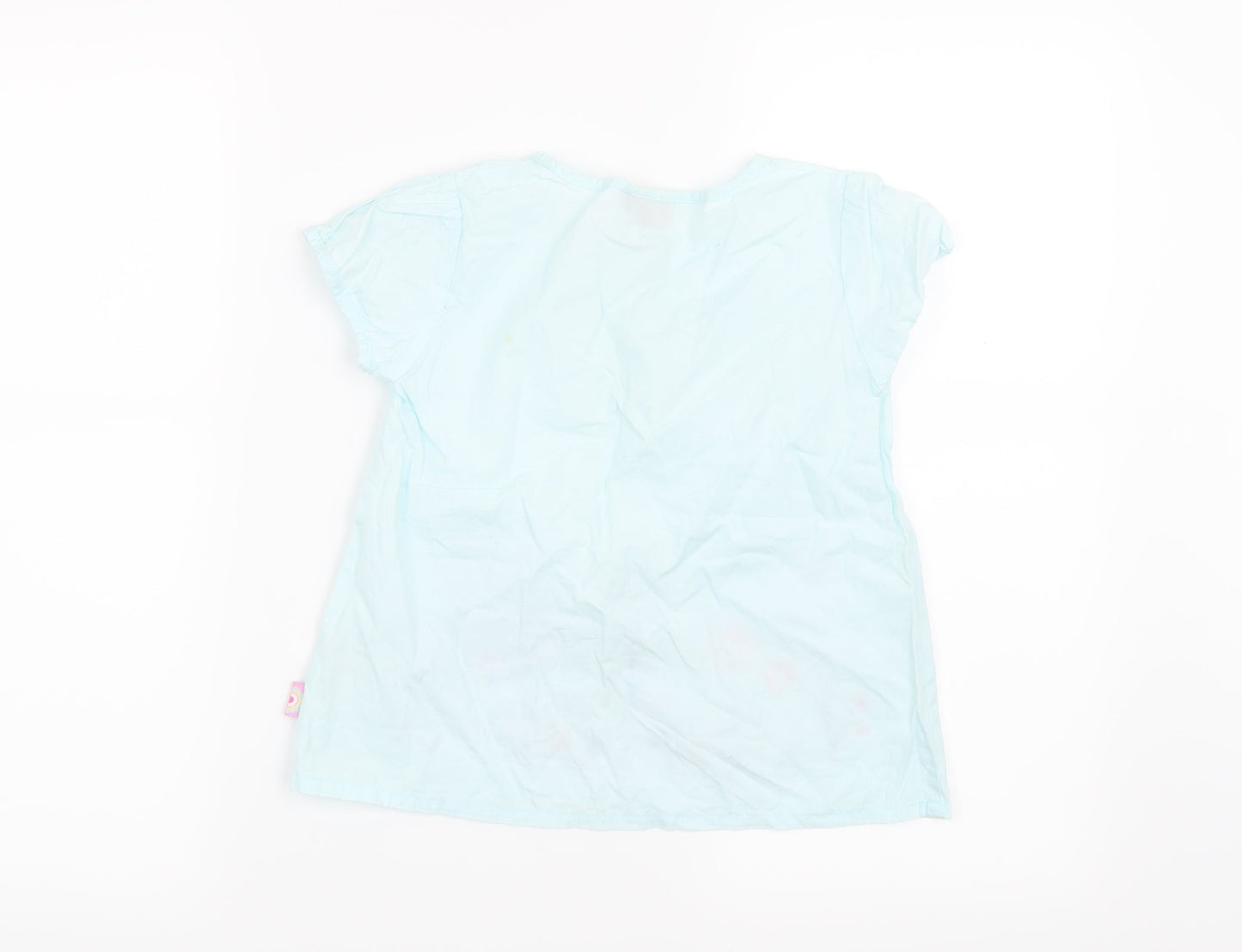 Tiger Lily Girls Blue Floral  Basic Blouse Size 8 Years