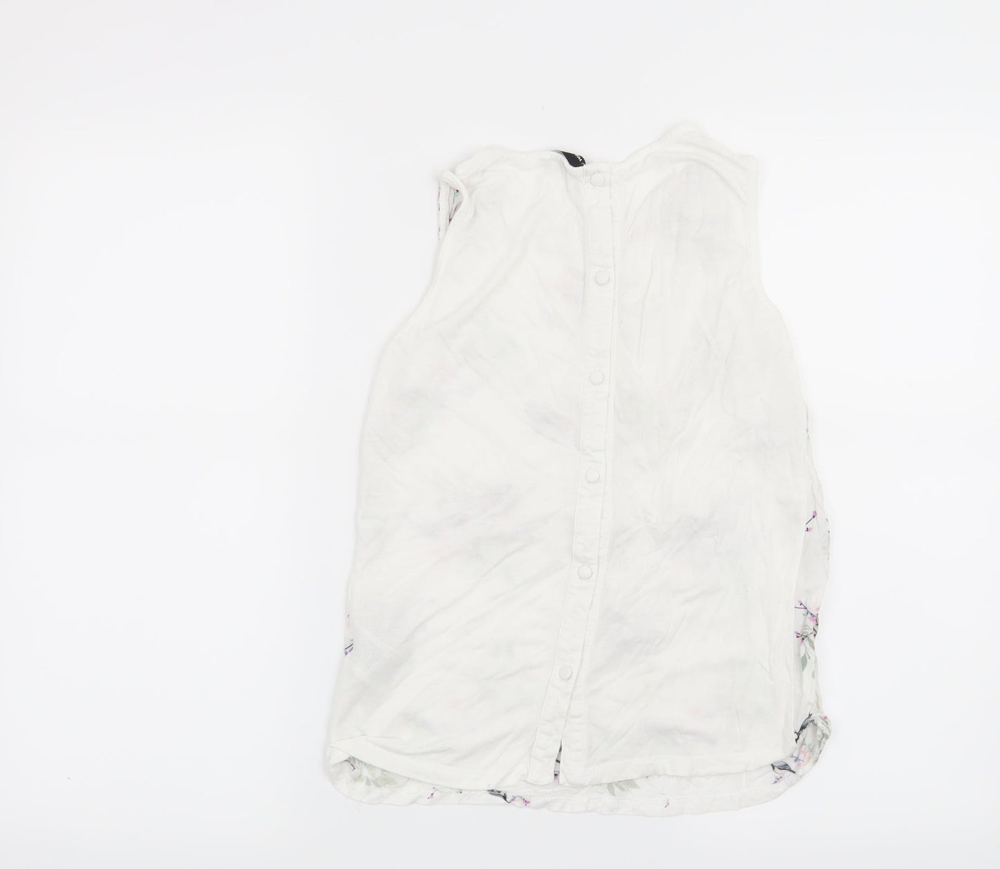 Warehouse Womens White   Basic Blouse Size 6  - Birds