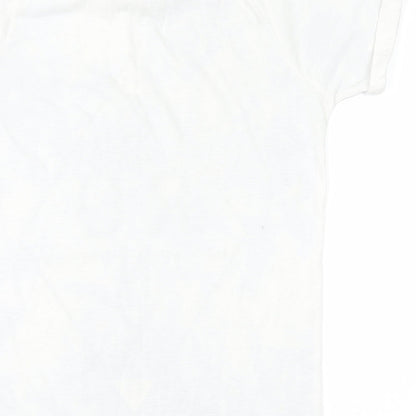 Brand and care label for F&F boys’ white basic t-shirt, size 10-11, years - nyc