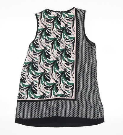 Back view of Warehouse women’s pink floral basic tank, size UK 8