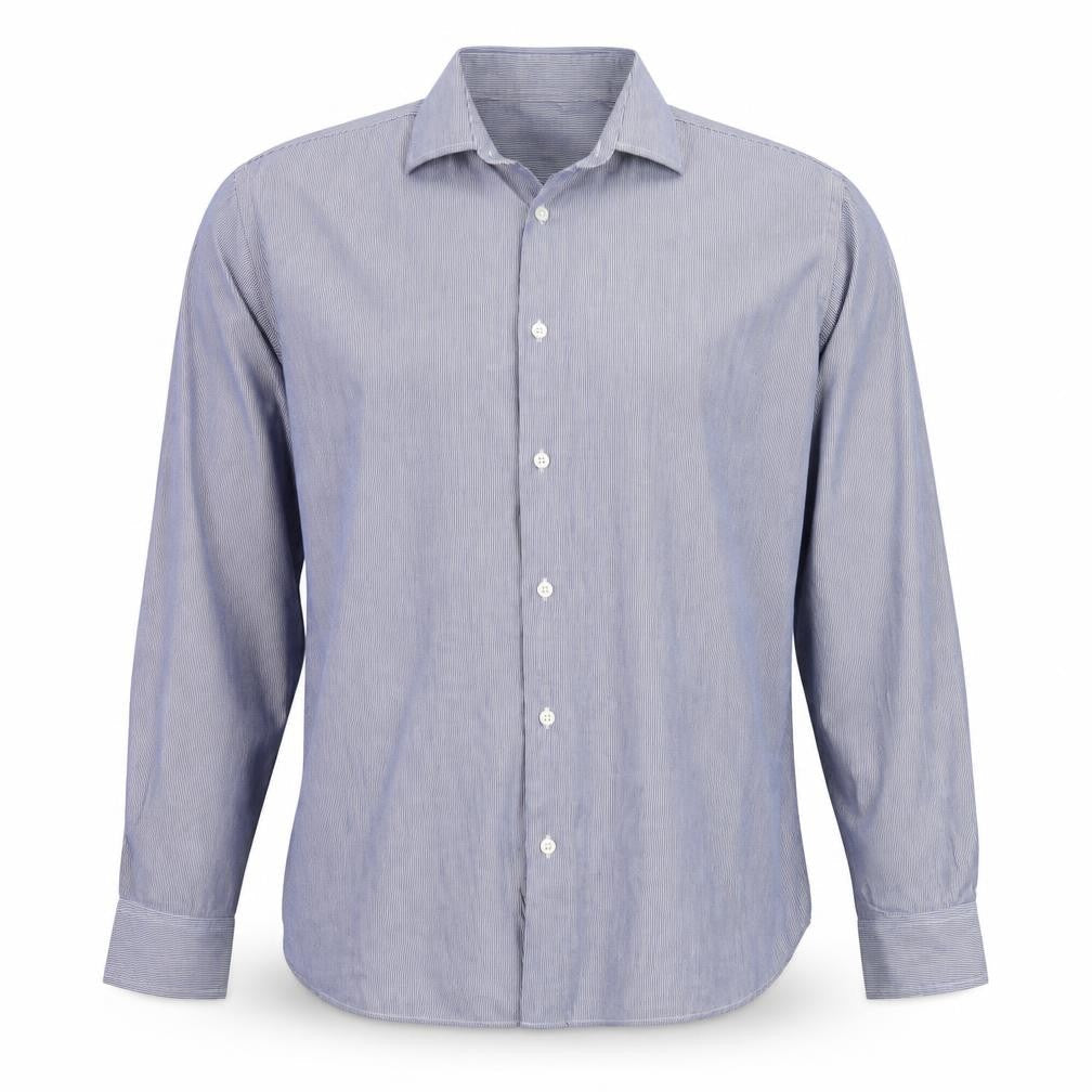 Cedarwood State Mens Blue Striped Button-Up Size 15