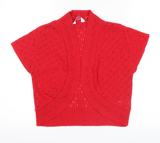 glamarose Womens Red   Cardigan Jumper Size 12