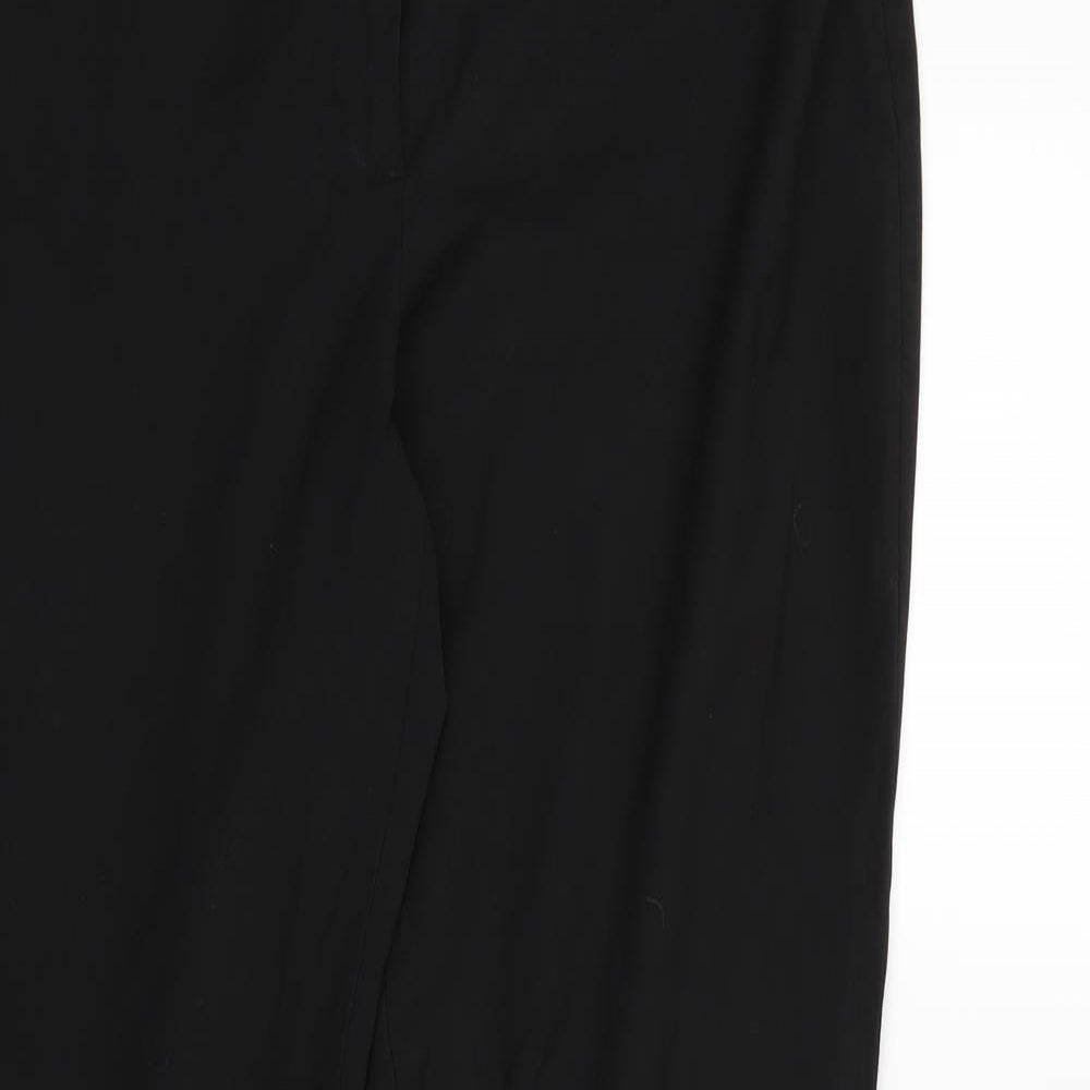 Marks and Spencer Womens Black  Rayon Dress Pants Trousers Size 14 L28 in