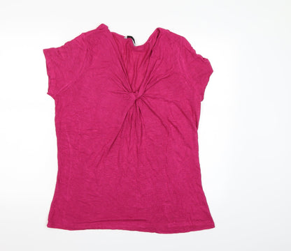 Additional front view of Tu women’s pink wrap jumper, size UK 18